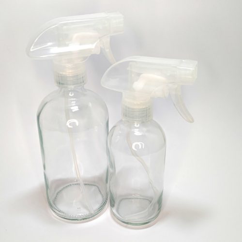 Átlátszó üveg spray